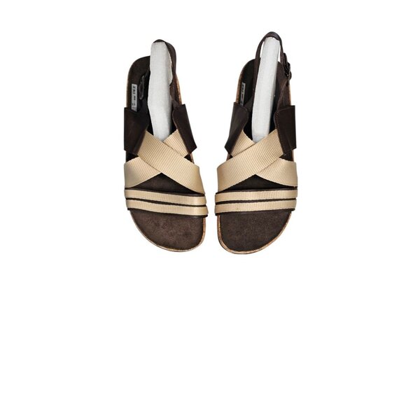 LOB Footwear Man Cork Strap Sandals Brown/Tan, Size US 10 MEX 28